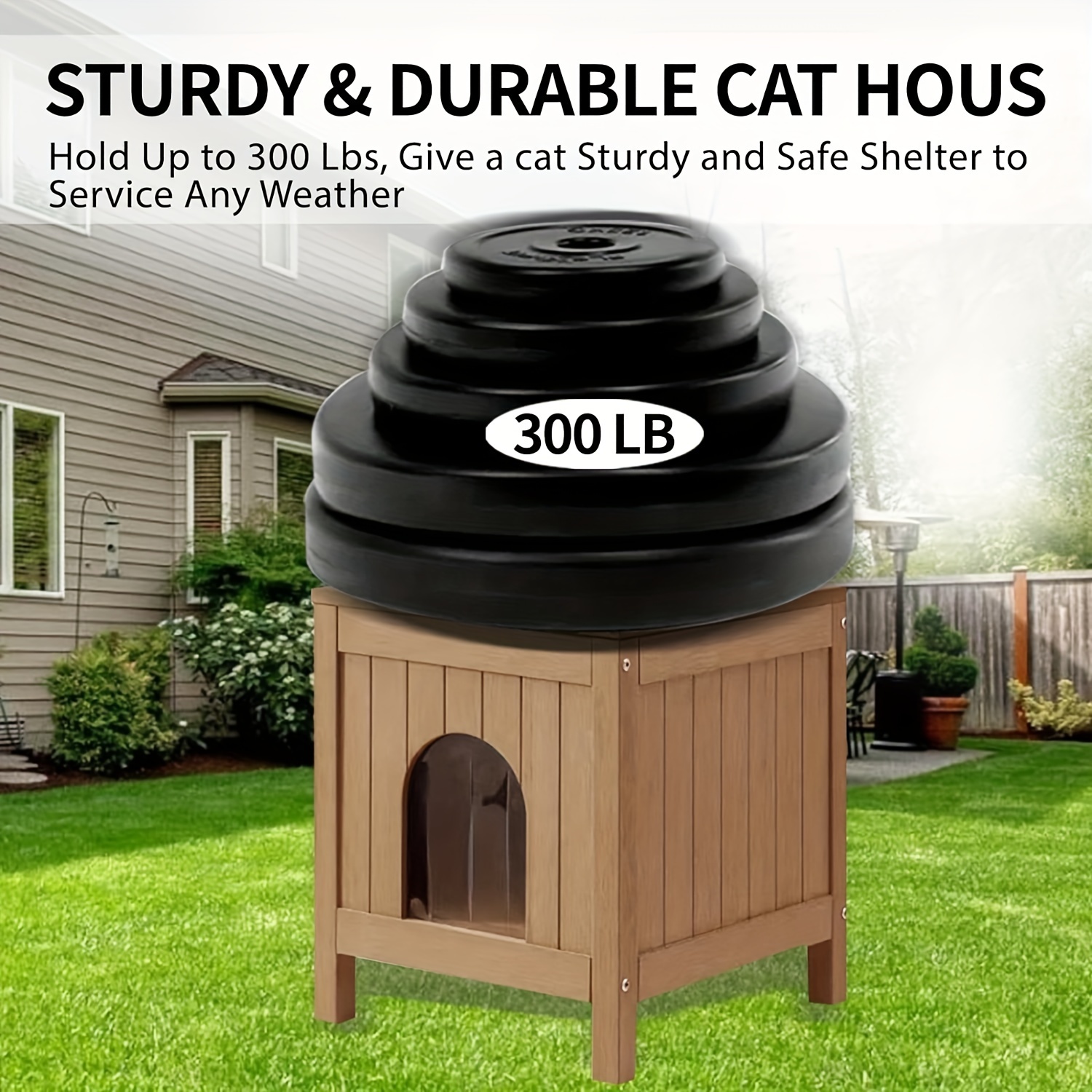 Insulated Outdoor Cat House Weatherproof Outdoor Furniture Temu
