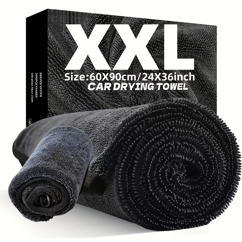 TEMU Xxxl Extra-large Car Cleaning Cloths - 160.02x60.96cm & 91.44x60.96cm Super Absorbent Fiber Knotted Car Wash Cloth, Soft And Fluffy Fabric, No