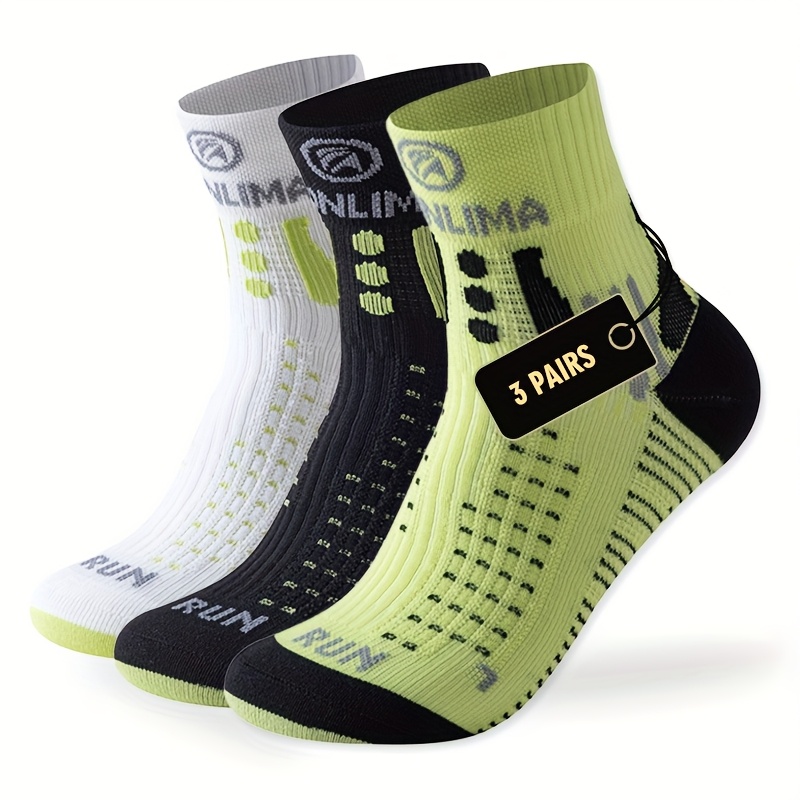 E-shop 3 Paar Herren Profi Marathon Laufsocken Herren Damen Fitness Socken Outdoor Wandern Kurze Socken