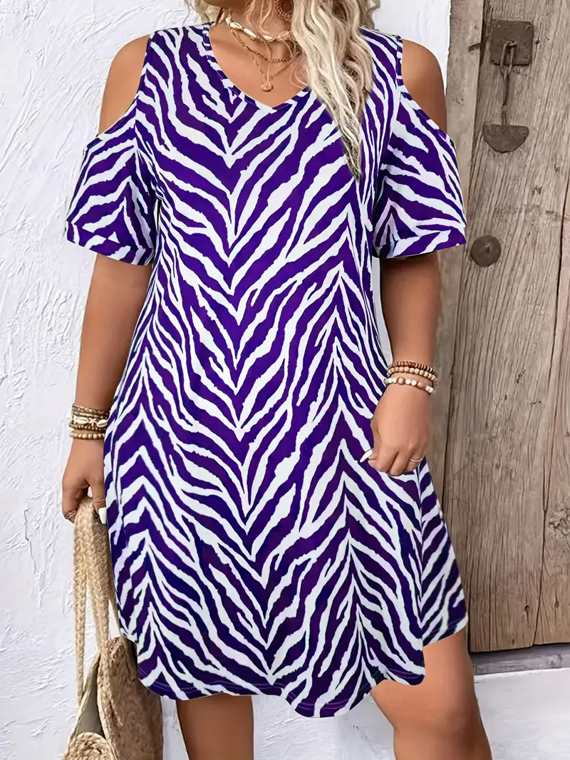 purple and zebra print dress damas