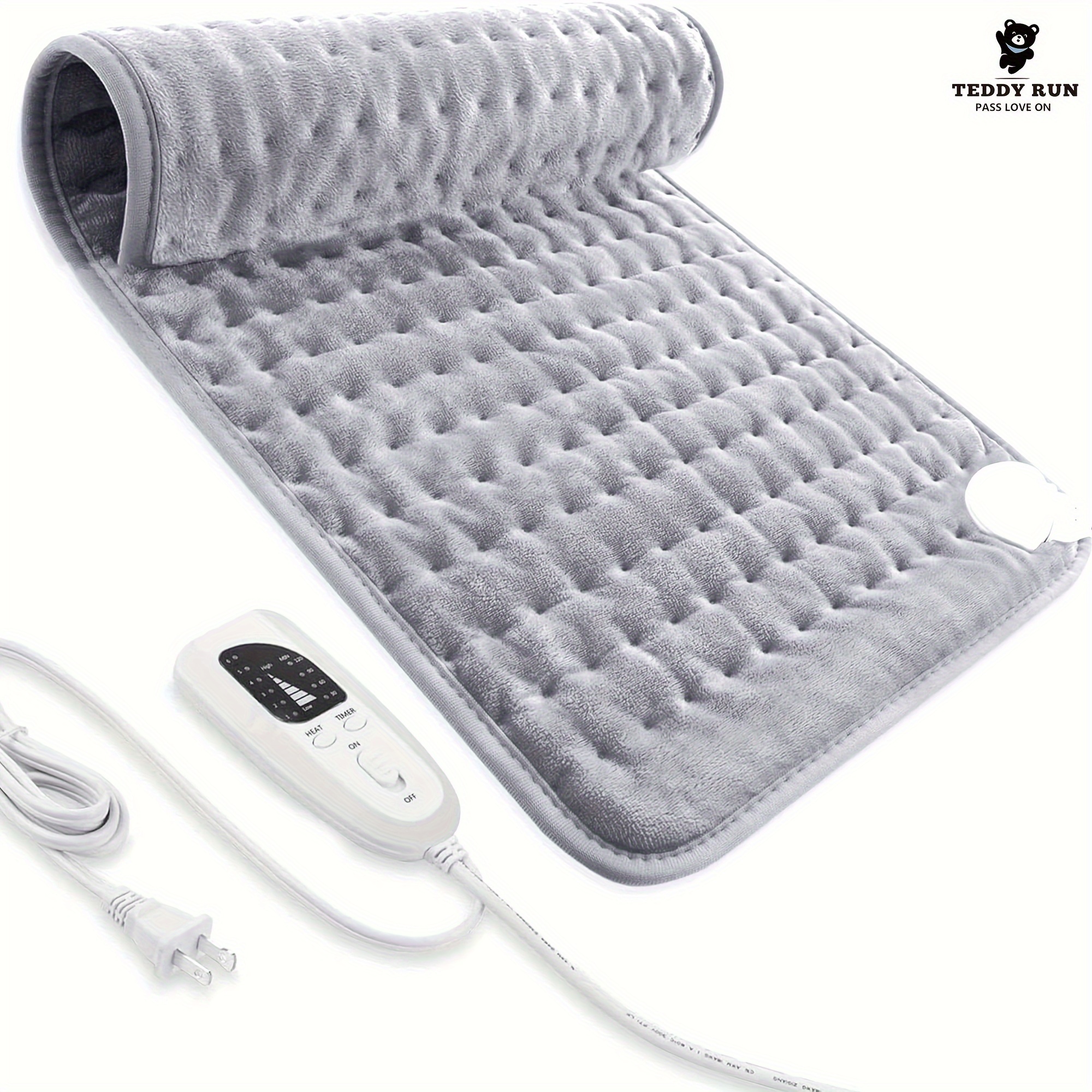 TEMU Back Heating Pad, Oversized, 24×12 Portable Shoulder, Neck, Back, Leg Heating Pad With Upgraded 6 Timers And 6 Temperature Controllers For Fast , For Winter