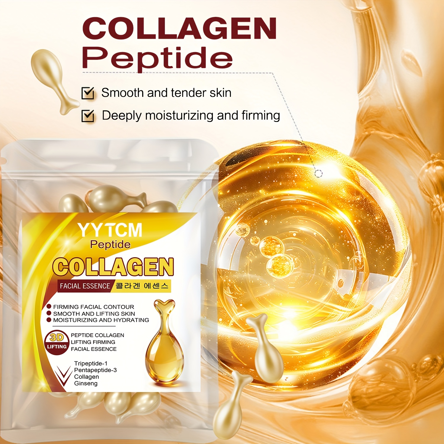 collagen essence capsules moisturizing hydrating - Temu