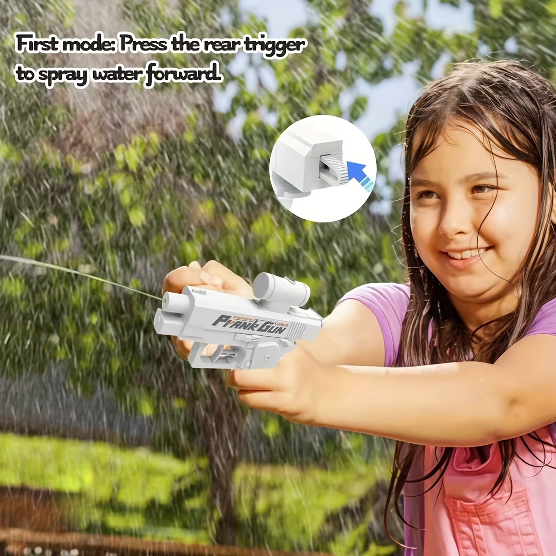 Pistolet à Eau Farceur Double Jet – 2025 – Portée Jusqu’à 8 M – ABS Résistant – Blanc/bleu – Pour Piscine, Plage, Jardin – Cadeau Pour Enfants 7-14 Ans