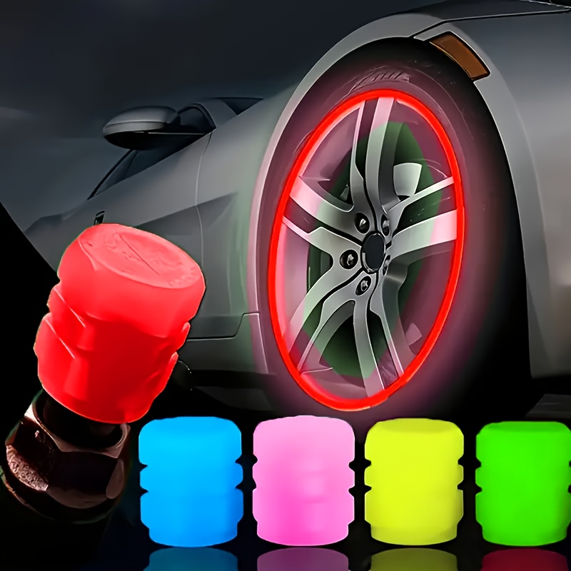 

10pcs Luminous Car Tire Valve Stem Caps, Plastic, Night Glow Dust-proof Wheel Valve Cap For Cars, Bicycles, Motorcycles - Universal, Corrosion-resistant Tire Valves Protection