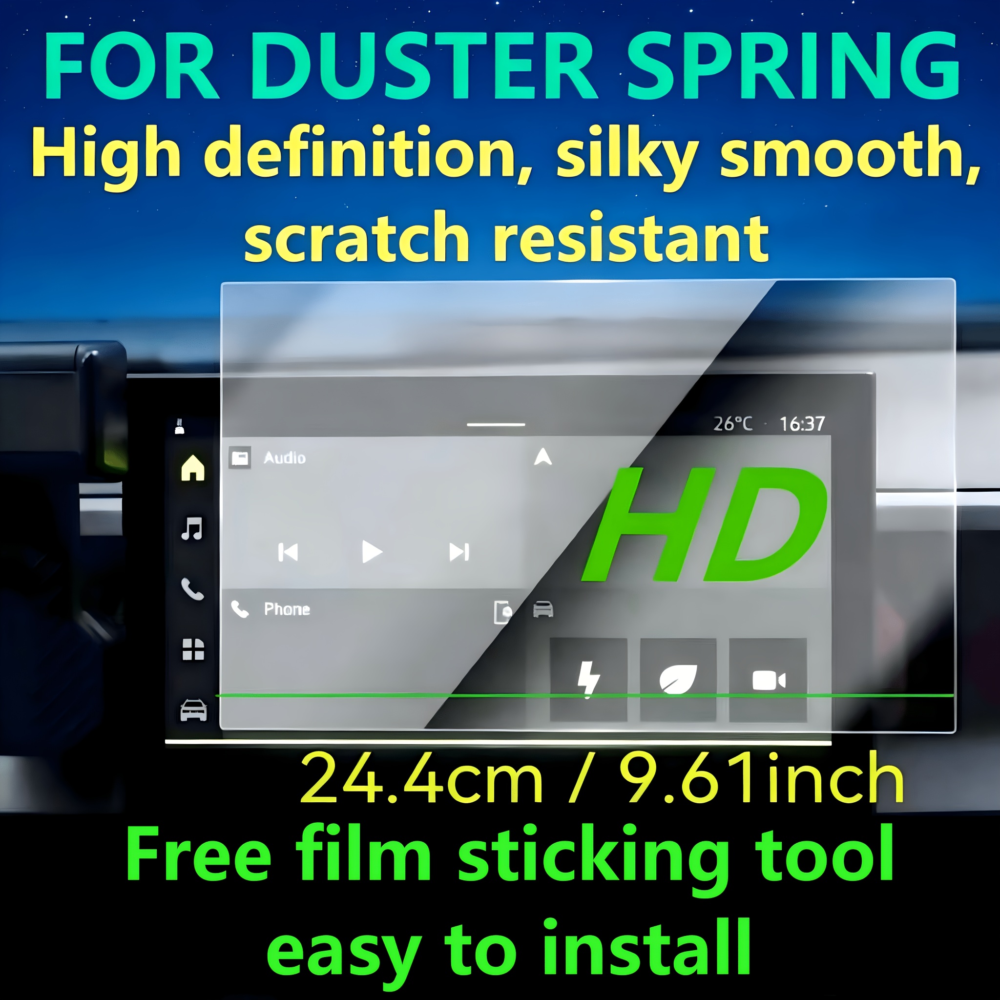 TEMU Pellicola per di del controllo da 10,1 pollici per Duster/ 2024 2025 2026, pellicola touchscreen 9H, installazione facile