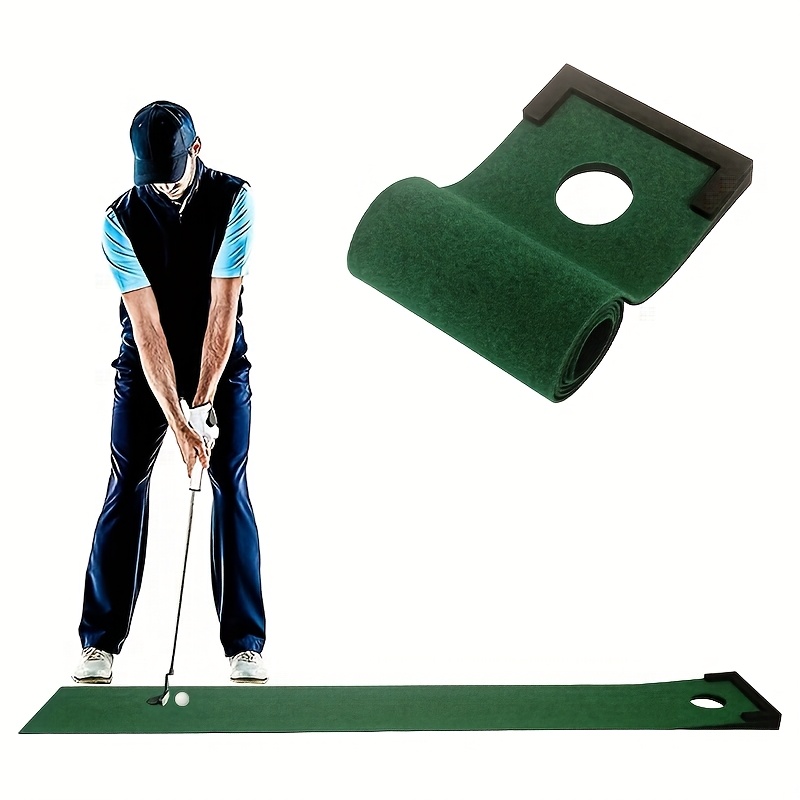 Golf Putting Mat with Non-Slip Base and Baffle Design
