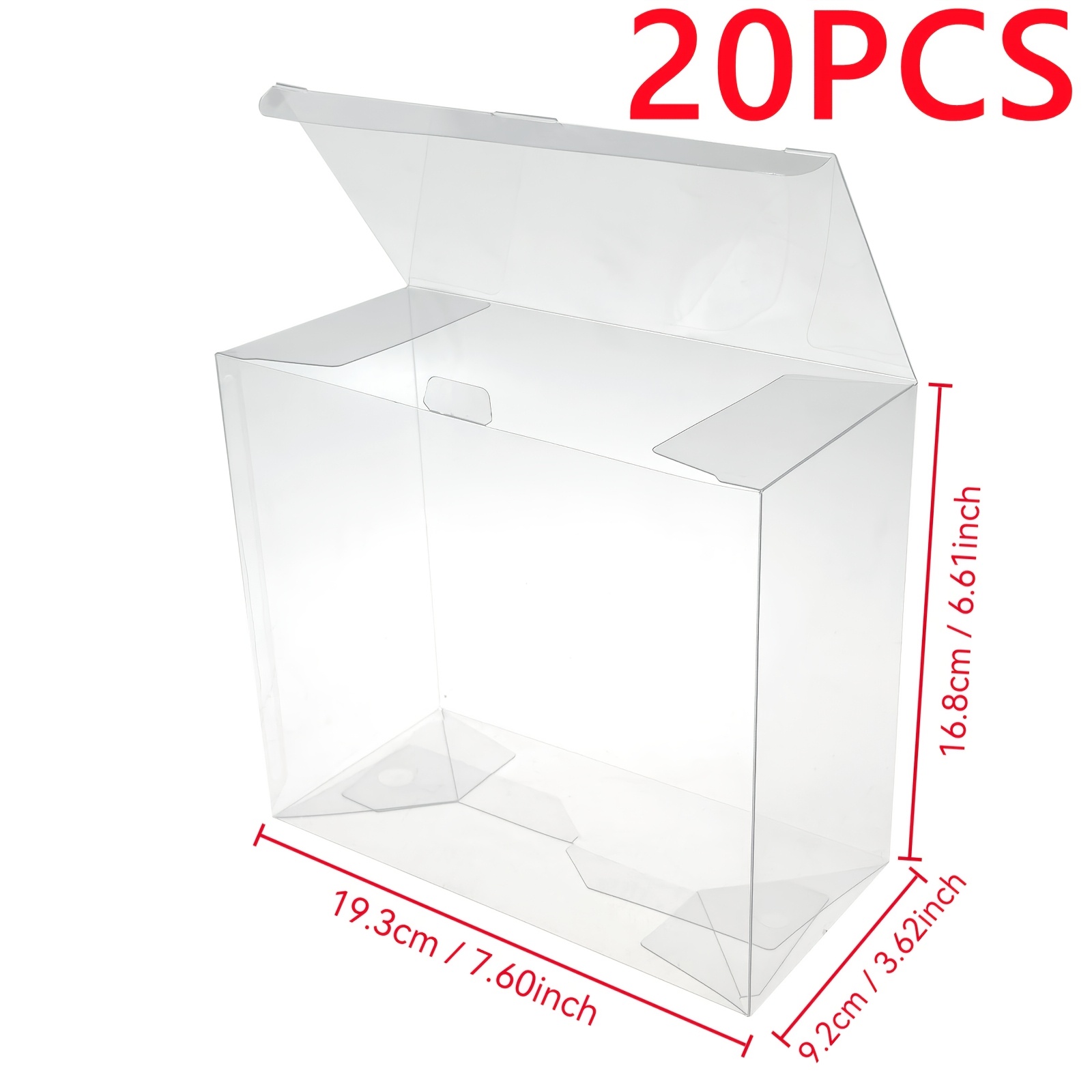 TEMU For Etb (elite Trainer Box) Folding Plastic Protective Cases For Ptcg Tcg Trading Cards 360° Anti-scratch & Durable Pet Material, Rectangular