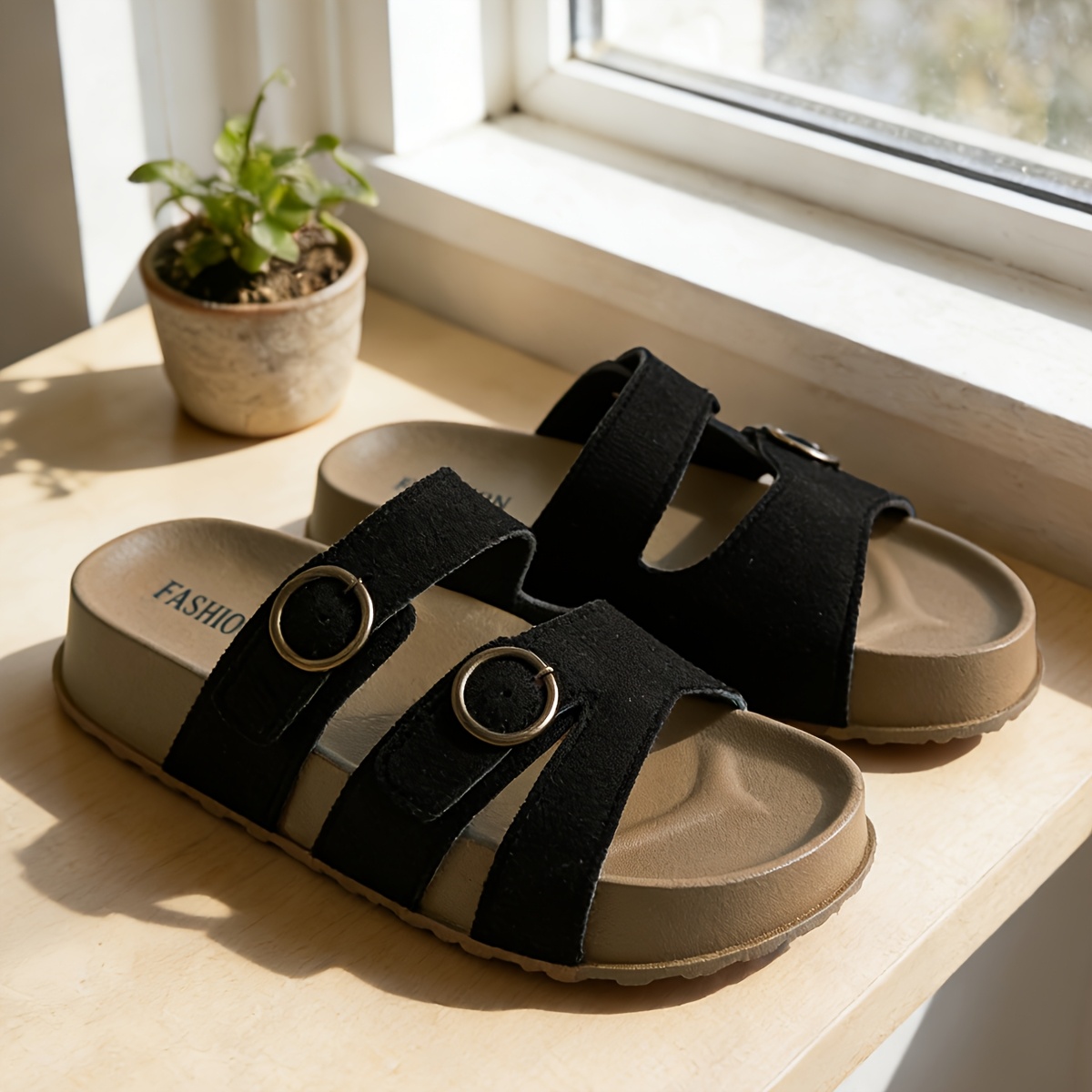 TEMU And Summer Chunky With Reinforced Straps To Prevent Slipping, Breathable Mesh To Keep Feet Cool, Easy To Put On And , Suitable For Casual And