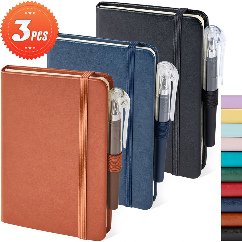 

Lot de 3 carnets de , - de , - A6 -stylo, 408 lignées, 3,7" x 5,7", , marron,