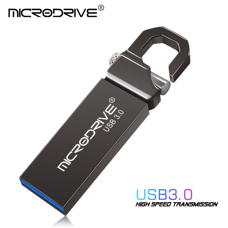 TEMU Flash USB 3.0 de Velocidad con Diseño de Gancho para Colgar, Pen Drive Metálico USB Conveniente para Transportar para PC/Laptop/Tablet/Teléfono