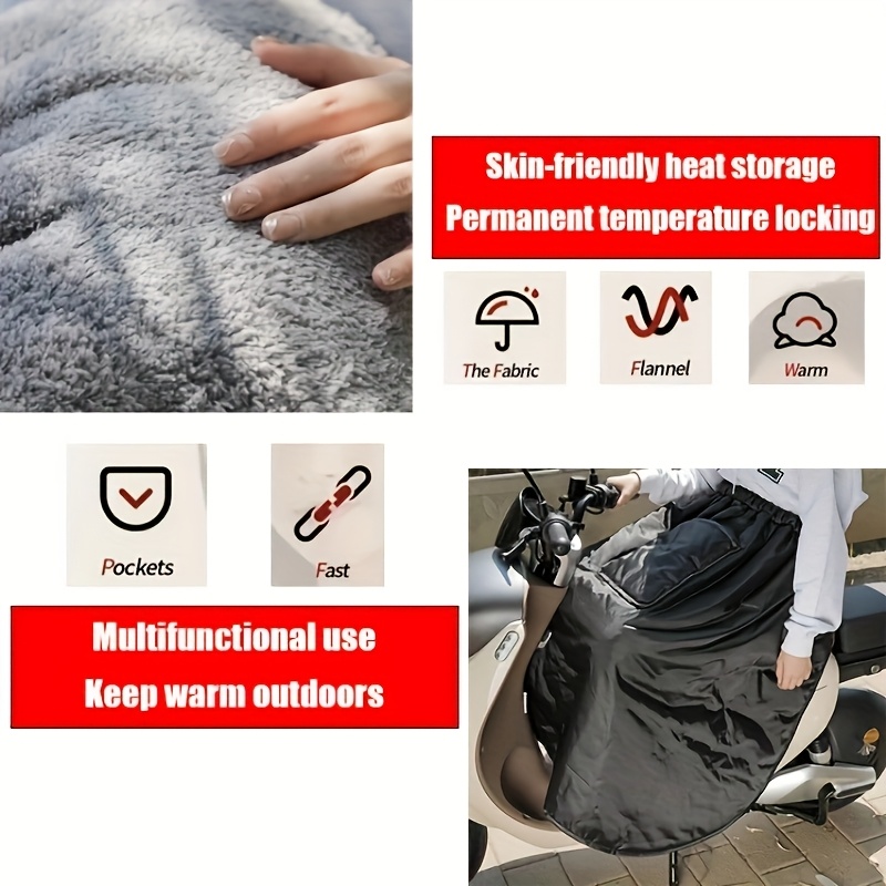 

1pc Winter Knee Warmer, Skin-friendly Heat Storage, Polyester , Uncharged, Single Pack, Black