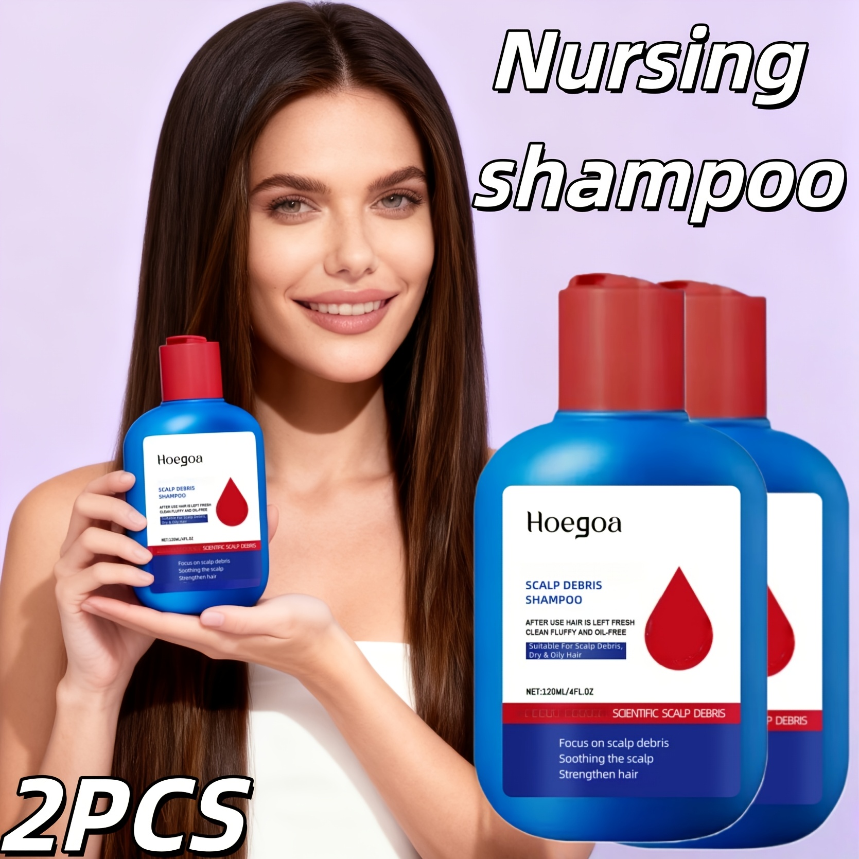 TEMU New Arrival Special: 2pcs, Scalp Shampoo, Containing Aloe Vera And Flavescens Extract - Sulfide Formula For Sensitive Scalp, Oily Hair And ,