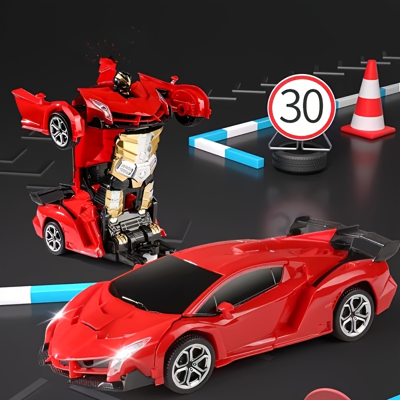 Remote Control Transforming Car-robot Toy, Electric Remote Control Robot Deformed Car, Car Model, Outdoor Sports Toy, USB Rechargeable Battery Christmas, Halloween, Birthday Gift