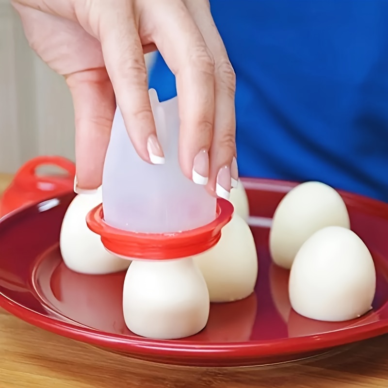 

6-piece Silicone Egg Poachers: Non-stick, High-temperature Resistant Cooking Cups For Perfect Hard Boiled Eggs - Easy Shellless Breakfast Prep