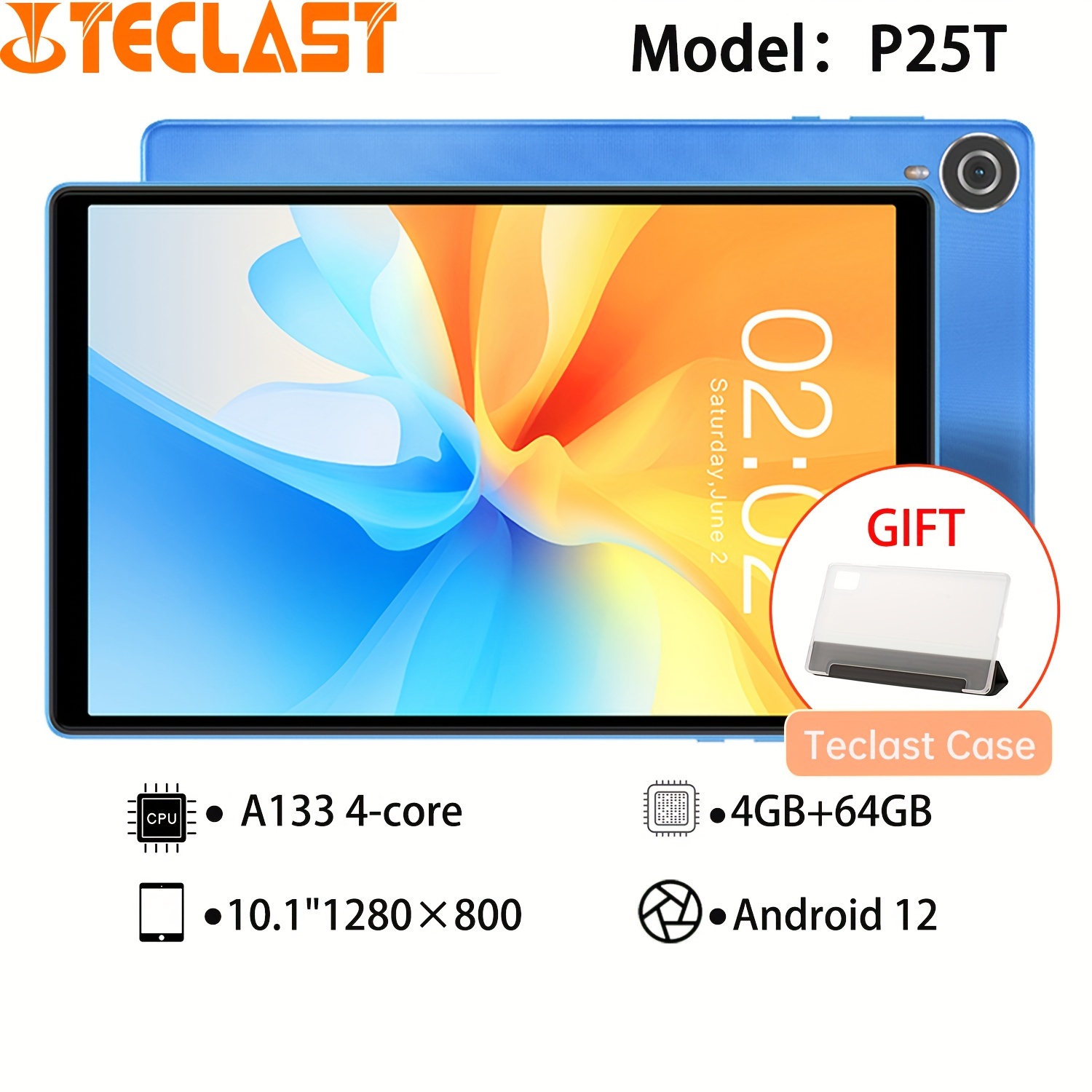 Tablette TECLAST 10 Pouces Pour Android 12 Tablettes P25T 64