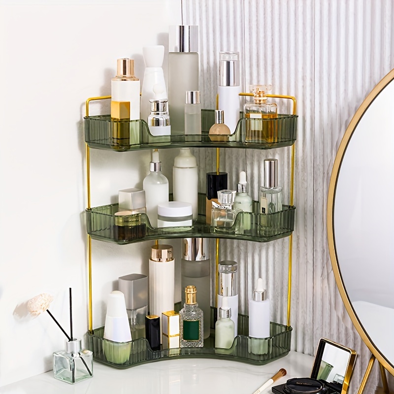 Corner Rack Makeup Organizer Square shaped Bathroom - Temu