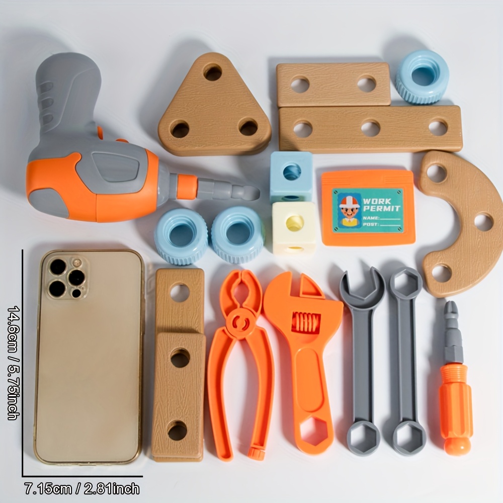 121/122/144pcs Pretend Play Assembly Simulation Screwdriver Tool Box Toy Set Includes Disassembly And Assembly Tools, Screws, And Simulated Repair Kit Can Be Freely Assembled Into Different Shapes, Best Birthday Gift for Boys 15 121/122/144pcs Pretend Play Assembly Simulation Screwdriver Tool Box Toy Set Includes Disassembly And Assembly Tools, Screws, And Simulated Repair Kit Can Be Freely Assembled Into Different Shapes, Best Birthday Gift for Boys