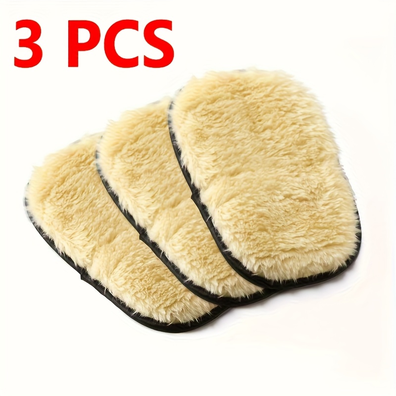 A 3pcs Household Cleaning And Car Washing Glove Set, Designed For Quick Waxing And Polishing Of Floors, Ideal For Automotive Beauty And