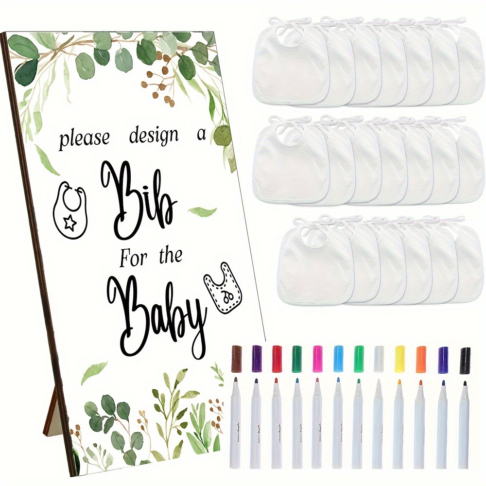 

43pcs Kit: , Wooden , 12 Markers For & Guestbook Fun