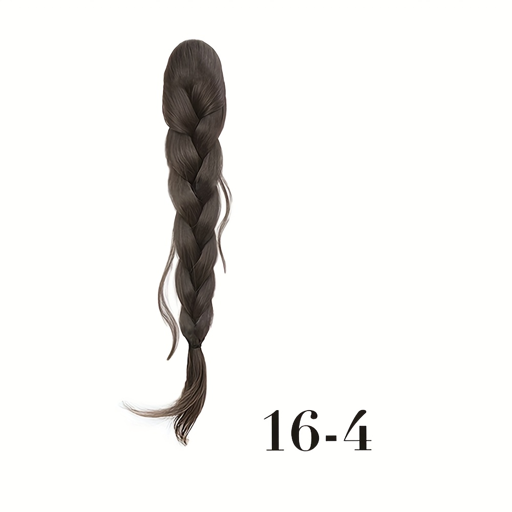 TEMU de perruque pour femme, tresse queue de poisson à cordon de serrage, nœud bas, style décontracté, pince à griffes, tresse torsadée, perruque