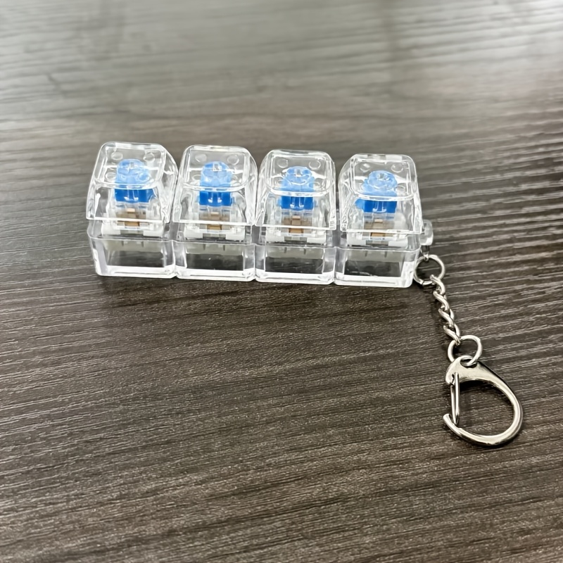 1 kom 1 kom privjesak za ključeve veličine četverotastirne mehaničke tipkovnice za opuštanje - prijenosni senzorni fidget gadget za stiskanje prstima, prikladan za opuštanje