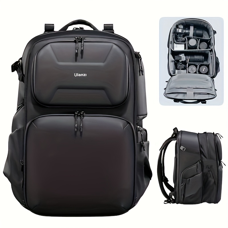 * BP10 35L Hardshell Camera Backpack, Professional Photography Camera Case  Anti Theft Travel F Photographers Unisex * DSLR Mirrorless Camera Lens  Tripod Holder 17'' Laptop Black