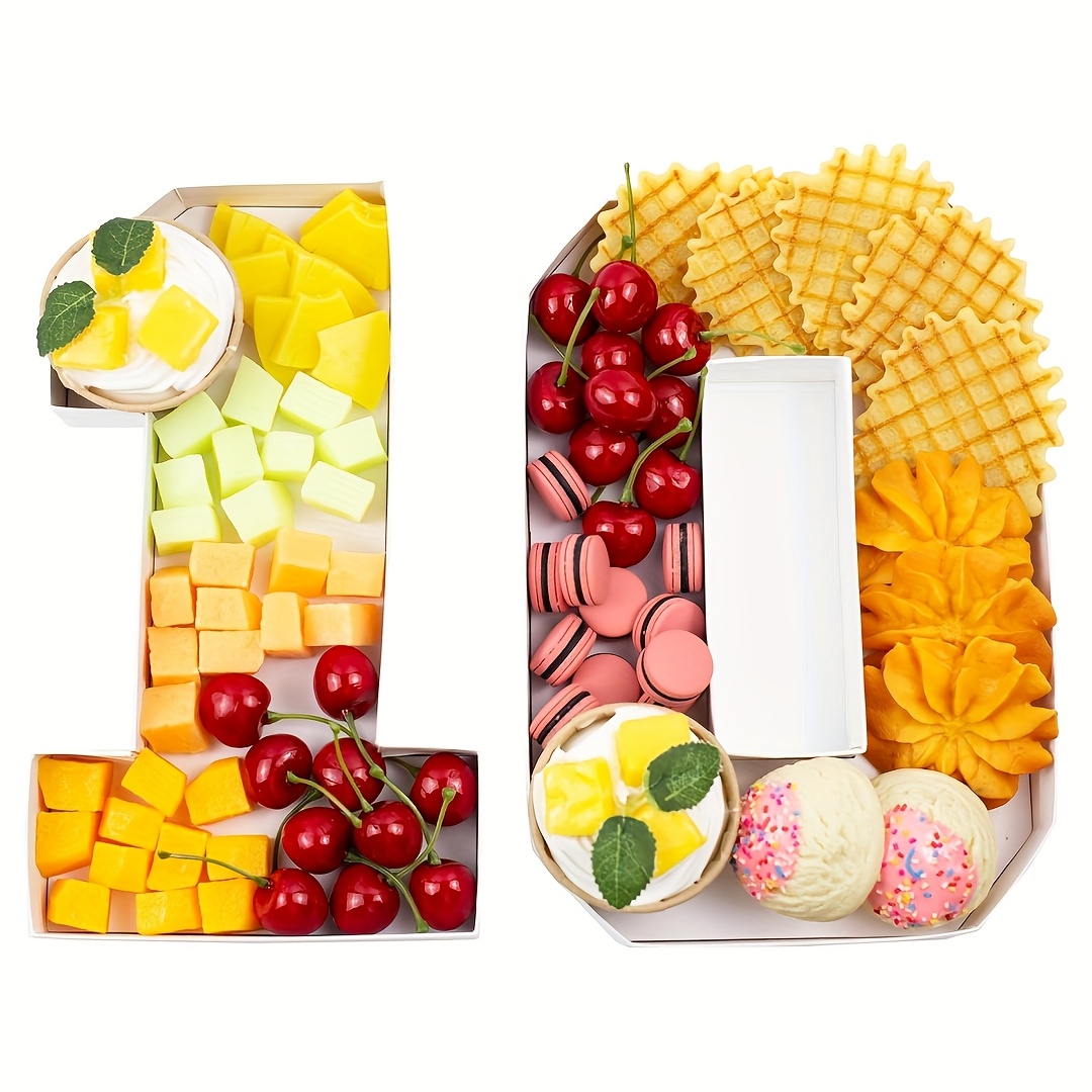 1pc   shaped fruit cake snack box   paper decorative tray for birthdays weddings parties versatile table centerpiece with compartments for desserts candies party favors celebration tableware festive design birthday