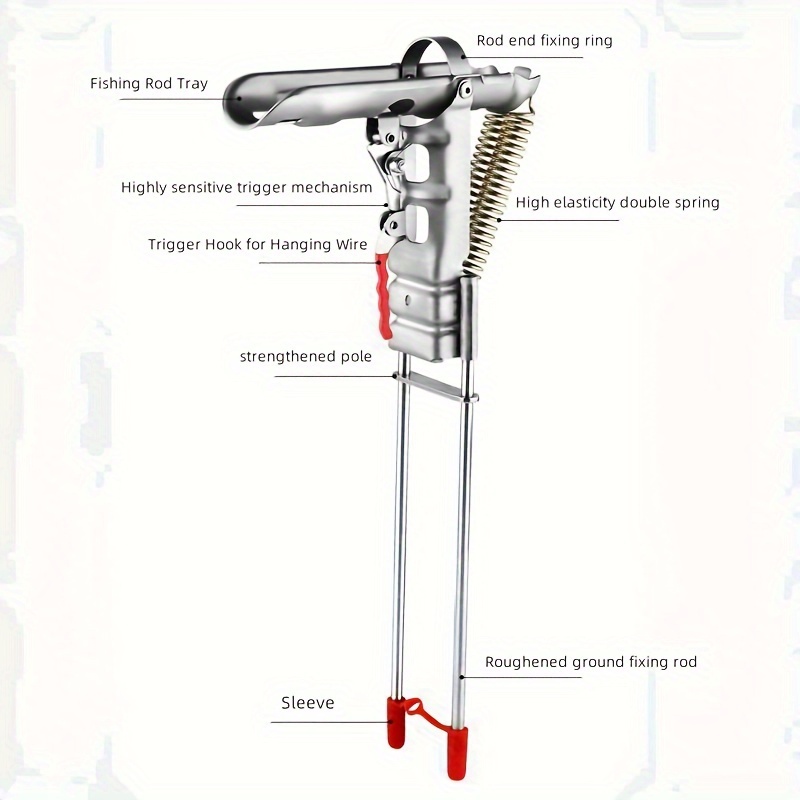 Support De Canne à Pêche Entièrement Automatique, Pliable En Acier Inoxydable Pour Canne A Peche Et Materiel De Peche 91859910