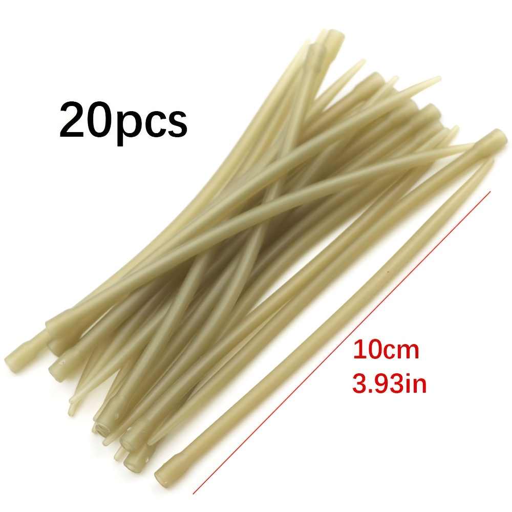 E-shop 20 Stück Anti-Tangle-Hülsen | Gummi-Köder-Nadel-Rig-Ring QC Wender Haar-Stop-Linien-Ausrichter Blei-Clip für Karpfenangeln