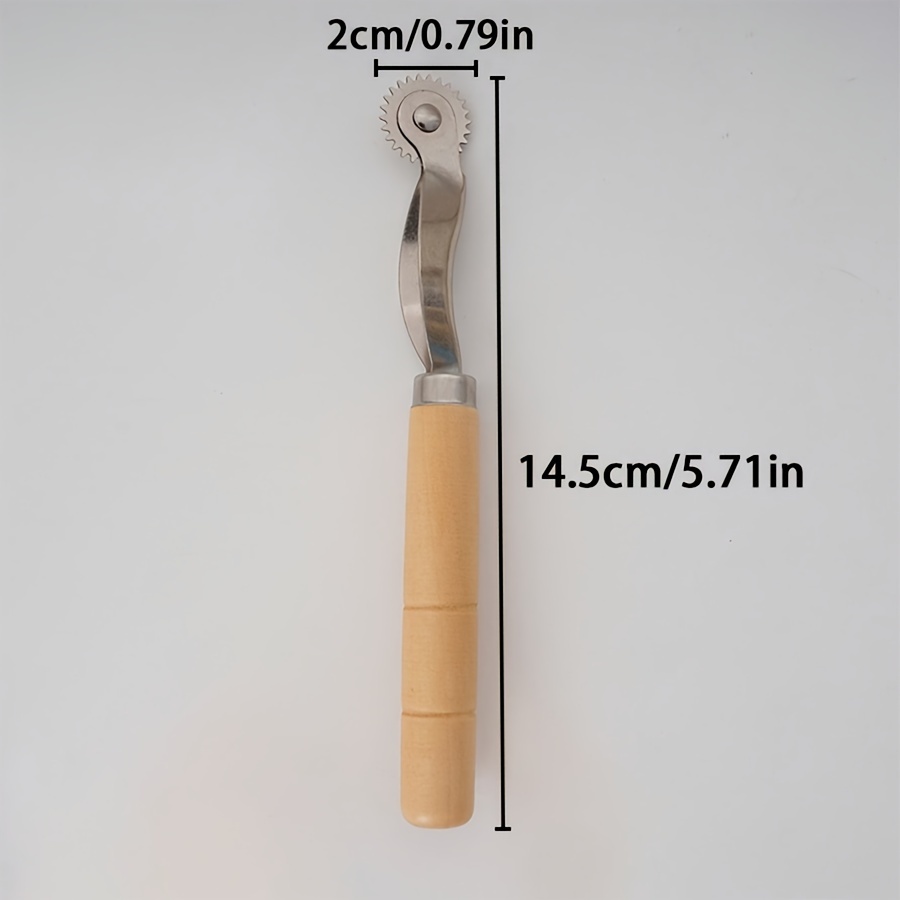 roue de de couture en bois et acier inoxydable de qualité supérieure - outil pour , et perforation pour la création de modèles détails 1