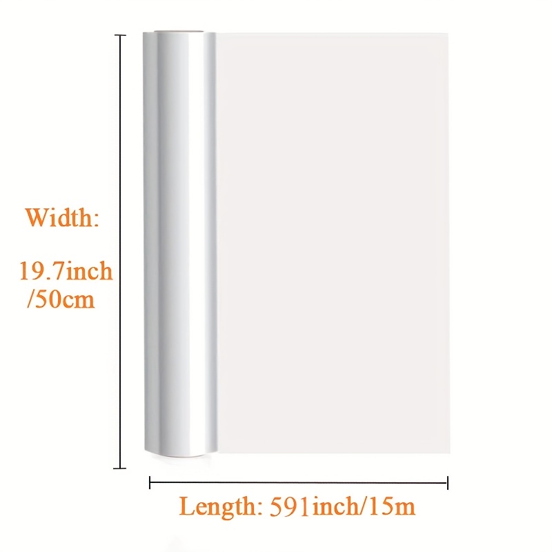 TEMU 197/591inch Durable Polypropylene Clear Cellophane Wrap, Solid Transparent Plastic Shrink Wrap For Bouquets, Flowers, Crafts, Office Gift