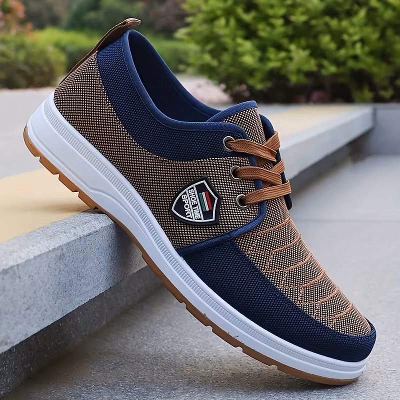 mens solid color solid sneakers lightweight low top lace up sneakers suitable for training outdoor daily wear cushioned sole breathable fabric upper casual sneakers no Product details 8