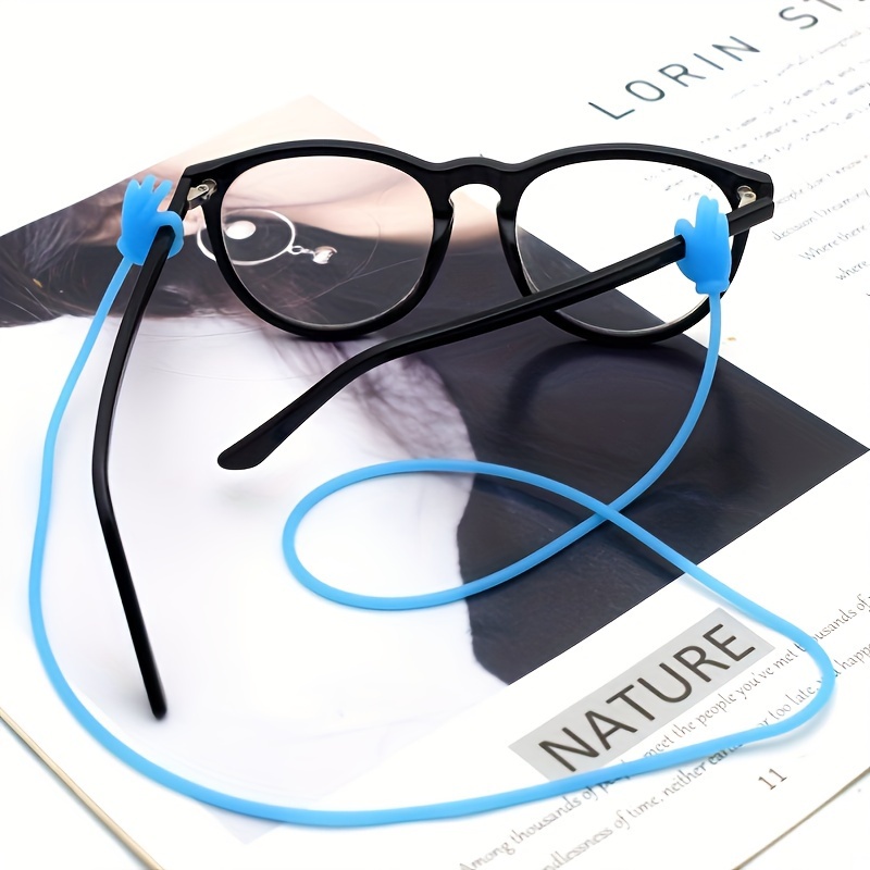 Fashionable Silicone Eyeglass Holder - Anti-slip Elastic Frame, Cartoon Design, Durable Plastic Material