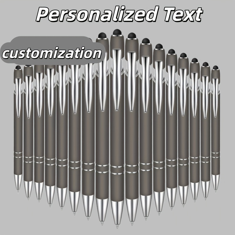 Customizable Multicolored Metal Ballpoint Pens Set, Durable