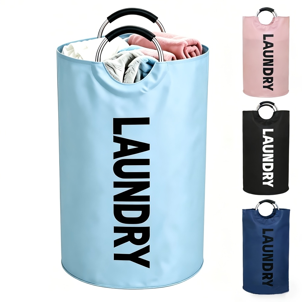 TEMU Large Laundry Basket Foldable Laundry Bag, Laundry Hamper, Foldable , Laundry Basket, Of High Quality. The Handle Ring Adopts A Full Ring Design