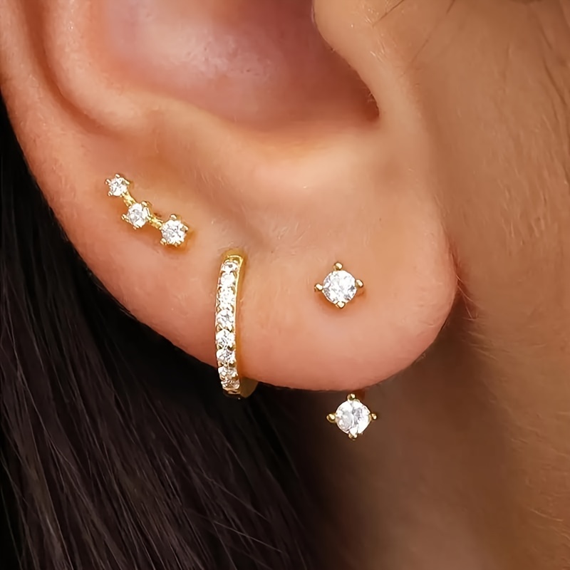 

3pcs/set Set Zirconia - Accessories For Outfits And Gifting