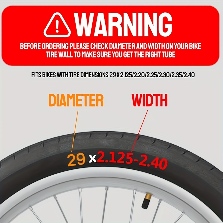 1pc 29 inch bike inner tube 29x2 125 29x2 20 29x2 25 29x2 30 Temu