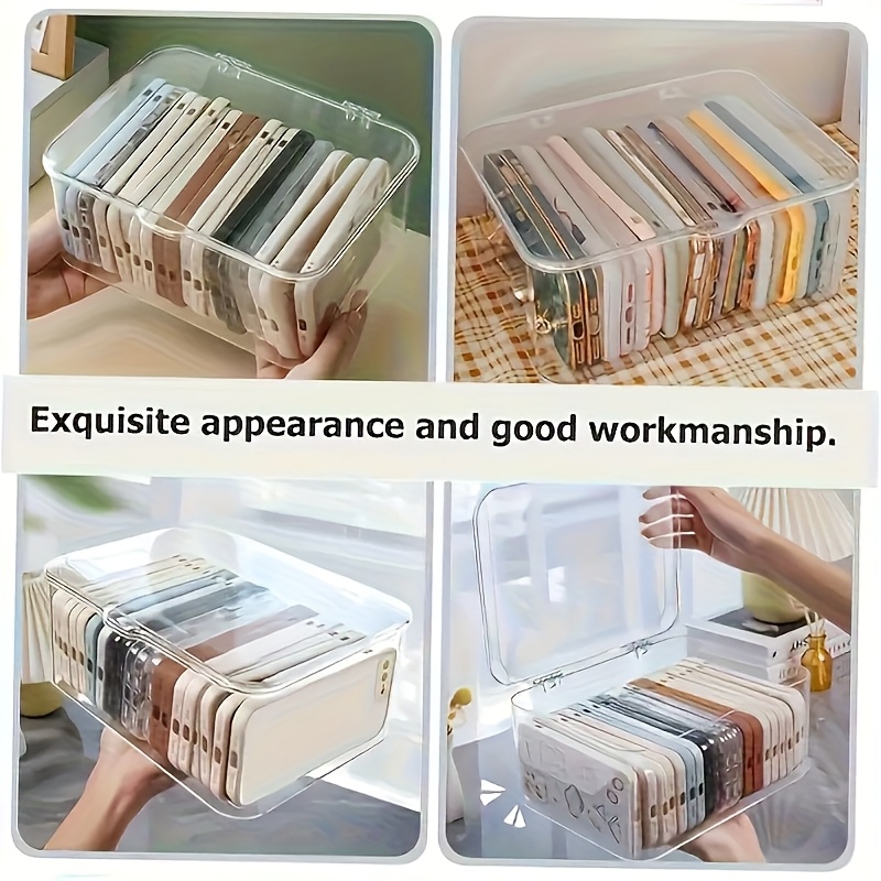 clear acrylic storage box with   lid transparent organizer for school supplies office crafts jewelry makeup lightweight sturdy construction   home   ideal for students professionals crafters cosmetic storage craft supply holder modern aesthetic durable construction       material office workers Product details 2