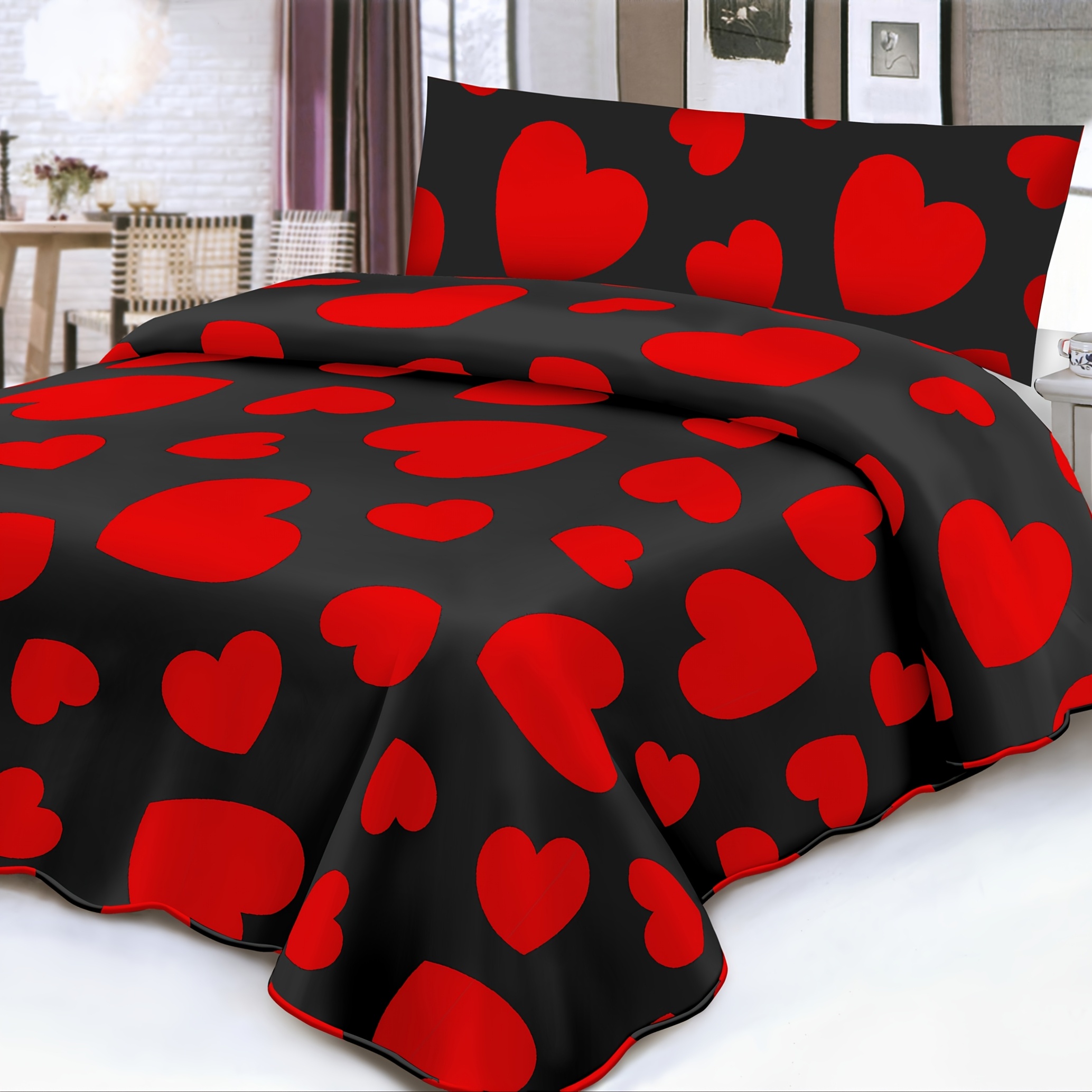 Spring And -quality Microfiber Comfortable Printed Bed Sheet Three-piece Set, Suitable For Bed Sizes Of 90, 135, 150