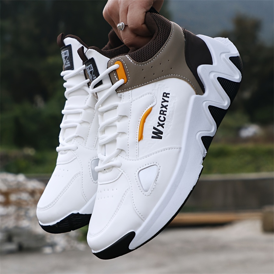 Zapatos de baloncesto para hombre zapatos deportivos casuales de caña  transpirables y antideslizantes, zapatillas blancas para