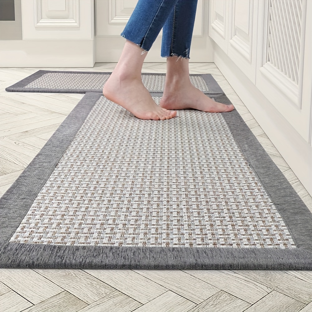 

2pcs Set Kitchen Rugs Non Skid Kitchen Mats Machine Washable, Absorbent Rug For Kitchen, Kitchen Floor Mats For In Front Of Sink - 20"x 32"+20"x 48