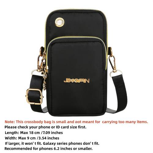 fashionable nylon crossbody bag adjustable shoulder strap portable wrist wallet and card bag multifunctional shoulder bag suitable for daily use durable and wear resistant womens handbag