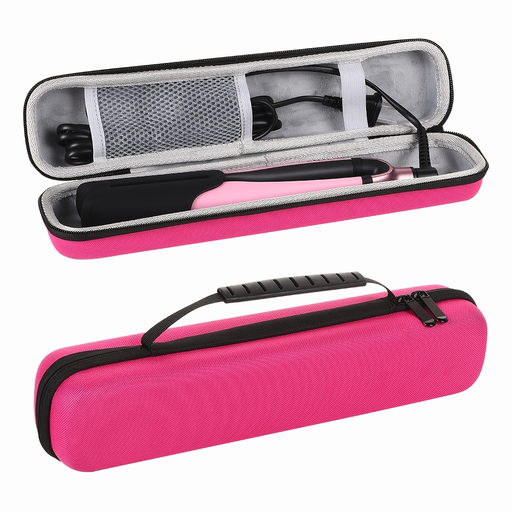 TEMU 1pc Eva Hard Shell Hair Styler Case - Portable Storage For Curling Irons, Straighteners & Blow Dryers, Shockproof Travel Organizer With Interior