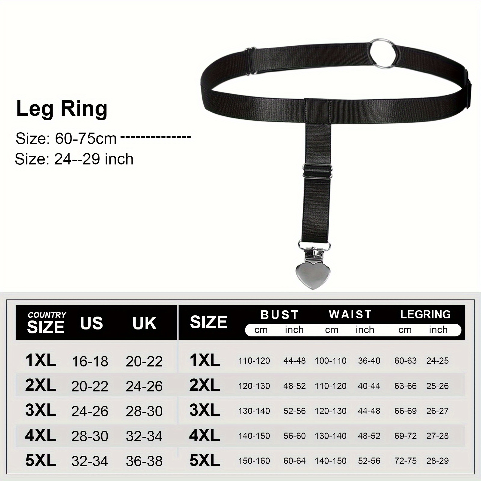 2pcs womens body size leg stockings clip garter - Temu