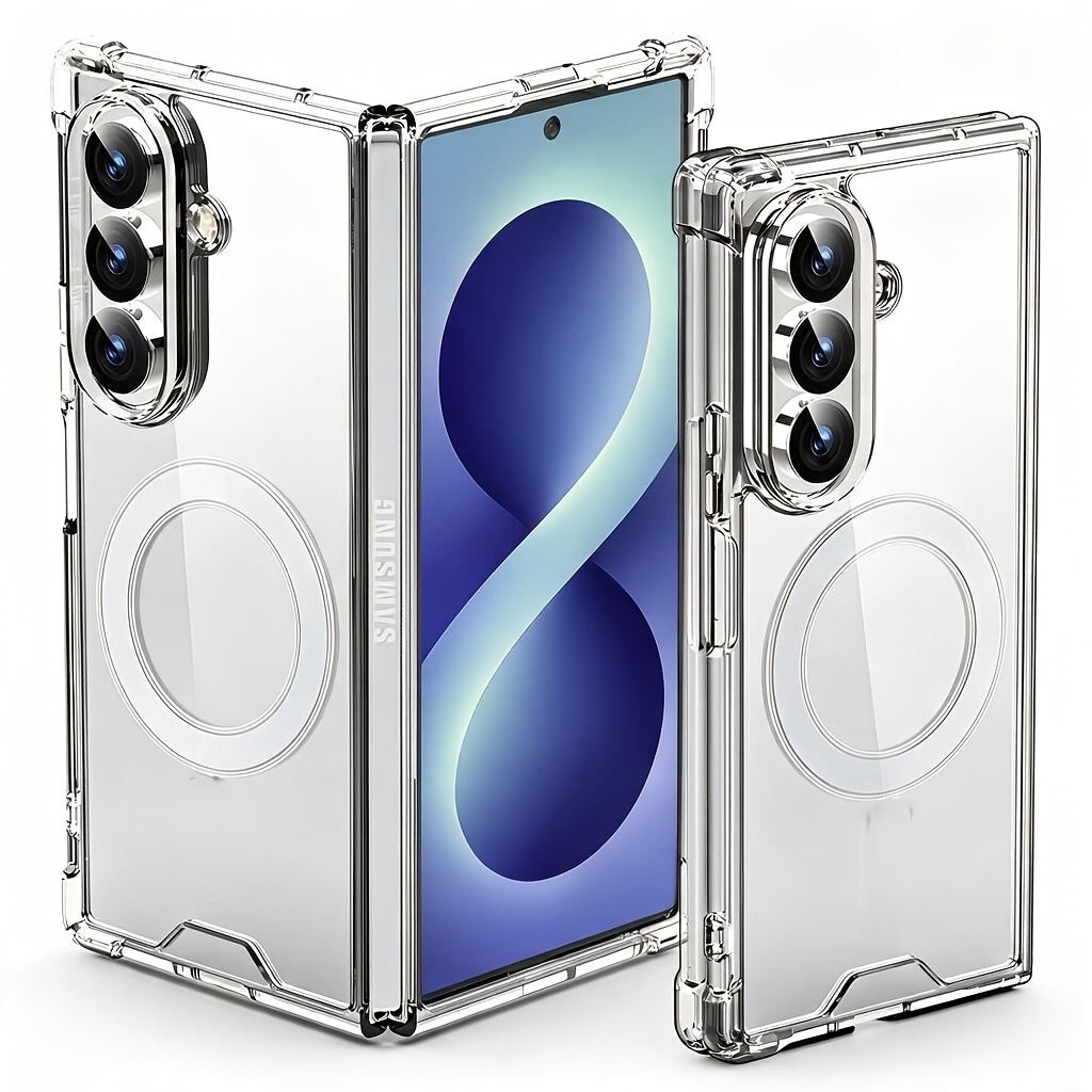 TEMU Phone Case: Transparent Magnetic Phone Case Compatible With Galaxy Z Fold 6, Galaxy Z Fold 7, Galaxy Z Fold 8, Galaxy Z Fold 8 Ultra, Ideal As A