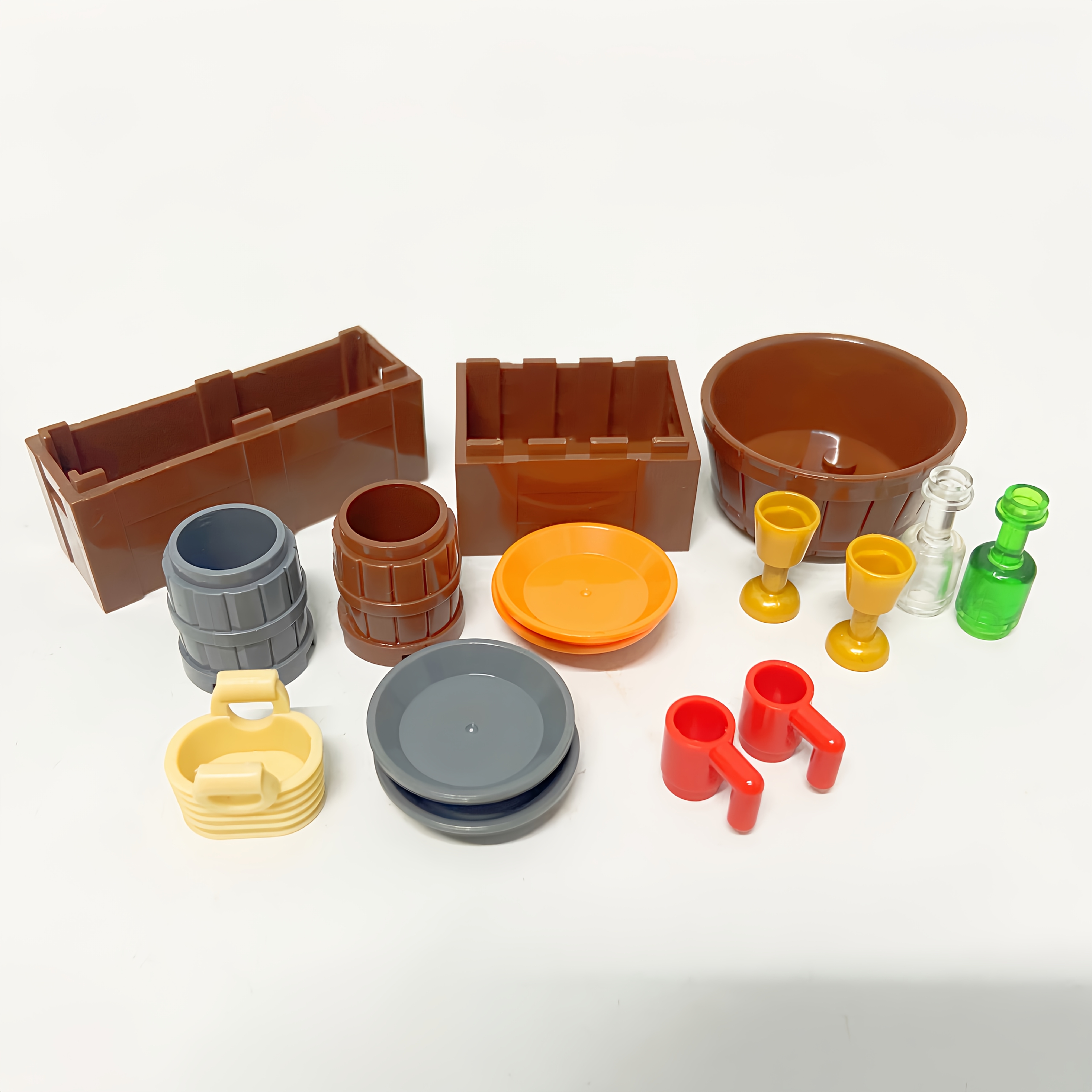 Image of Kitchenwares And Tools Building Blocks Diy Moc Toys Miniature Dishes Cups Bottles Buckets Boxes Compatible Moc Scene Building Accessories Ideal Gift For Creative Play
