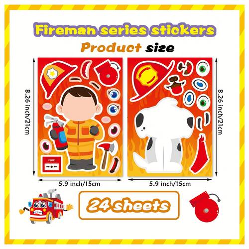 firefighter stickers create your own firefighting and face stickers for rewarding students at classroom parties