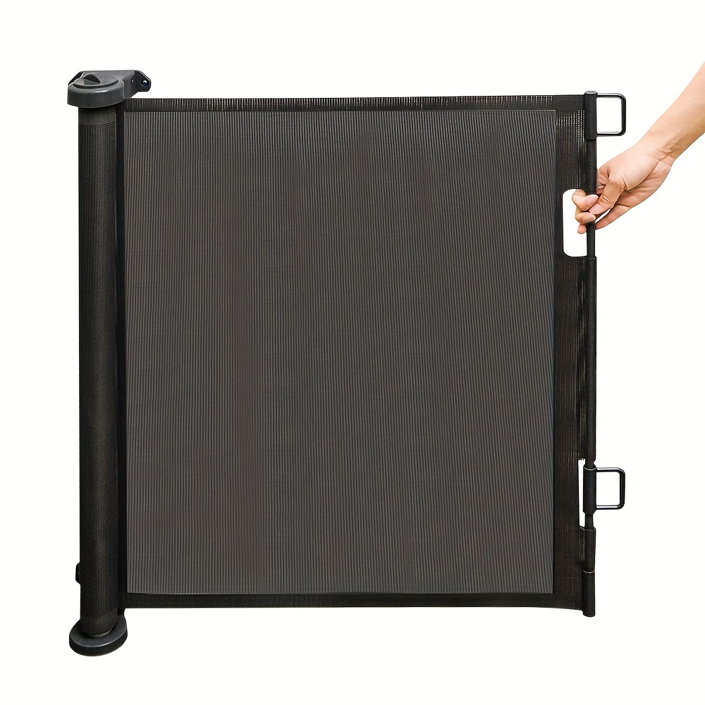 TEMU Barra de seguridad ajustable para perros, gatos y otras mascotas, ideal para el hogar, diseñada para escaleras y pasillos, de tela de malla,