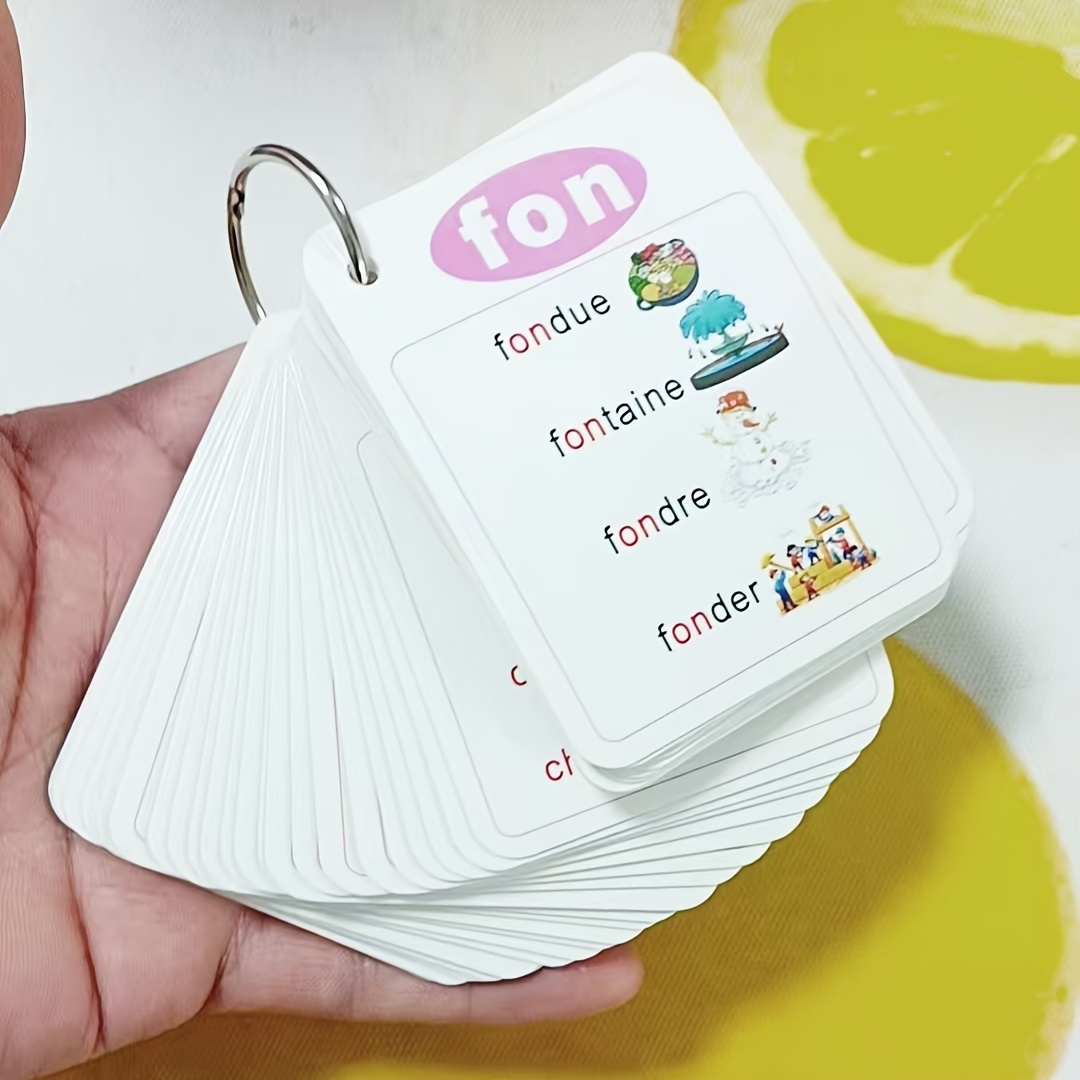 TEMU Kit d'apprentissage de la prononciation phonétique française pour débutants, guide portable relié avec , matériel d'apprentissage des langues