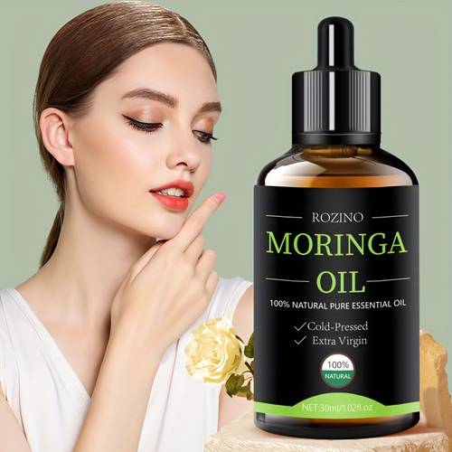 instant absorption moringa essential oil facial care cold pressed moisturizes the skin powerful hydration plant nutrients frizzy hair split ends and breakage suitable for face hair and other skin areas